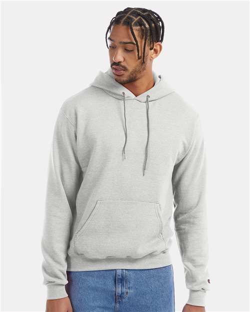 Powerblend® Hooded Sweatshirt - OnModelFront - B22884023 - Silver Grey