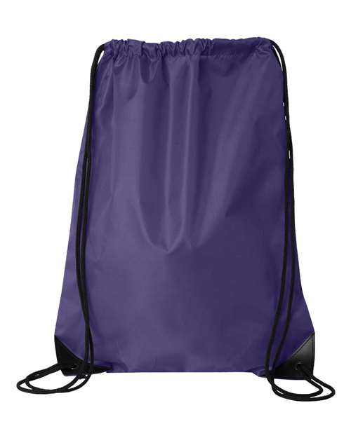Value Drawstring Backpack - Front - B82766670 - Purple
