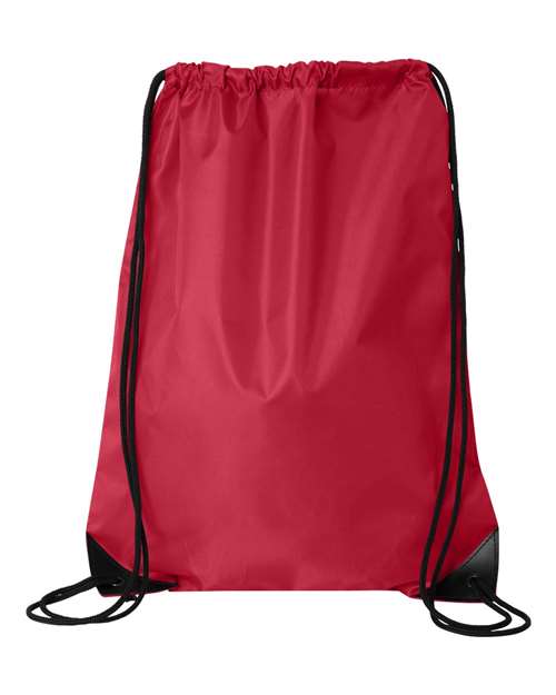 Value Drawstring Backpack - Front - B82766700 - Red