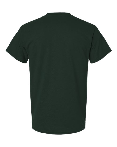 DryBlend® Pocket T-Shirt - Back - B07260543 - Forest Green