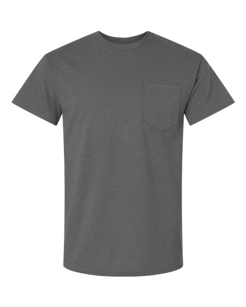 Ultra Cotton® Pocket T-Shirt - Front - B07060093 - Charcoal
