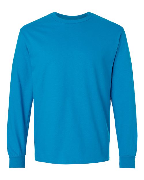 Ultra Cotton® Long Sleeve T-Shirt - Front - B06060763 - Sapphire