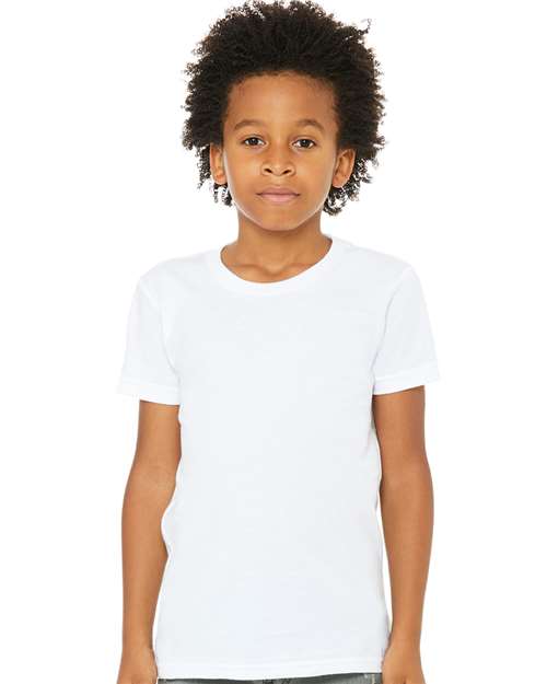 Youth Jersey Tee - OnModelFront - B38006003 - White