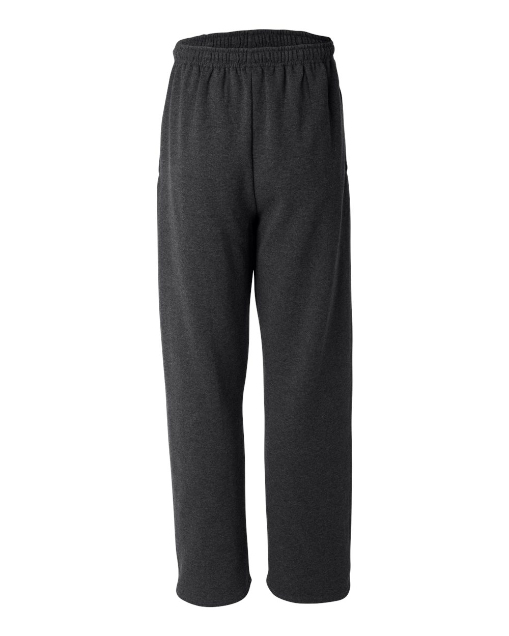 Unisex NuBlend® Open-Bottom Sweatpants with Pockets - Back - B23435513 - Black Heather