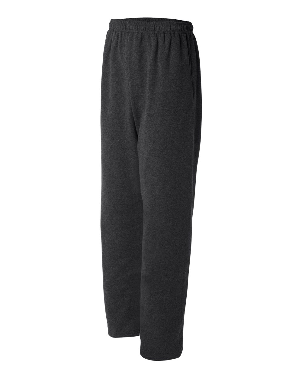 Unisex NuBlend® Open-Bottom Sweatpants with Pockets - Side - B23435513 - Black Heather
