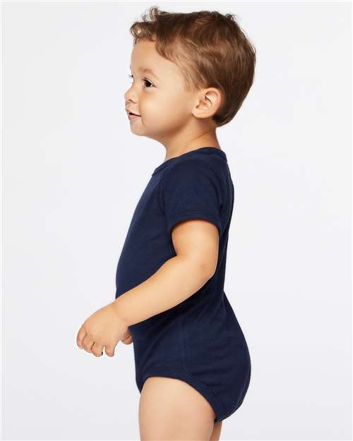 Infant Fine Jersey Bodysuit - OnModelSide - B33438651 - Navy