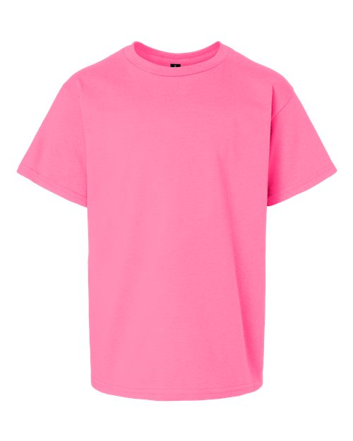 Ultra Cotton® Youth T-Shirt - Front - B31660142 - Safety Pink