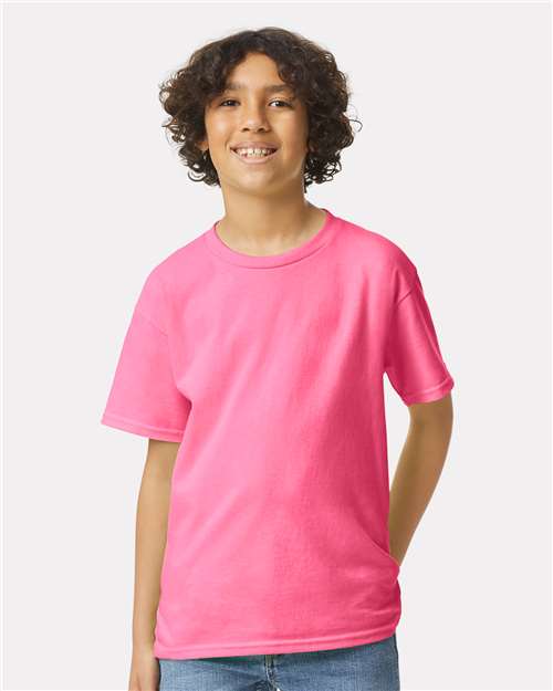 Ultra Cotton® Youth T-Shirt - OnModelFront - B31660142 - Safety Pink