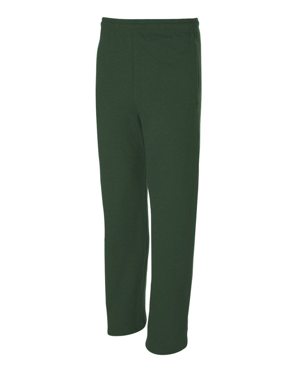 Unisex NuBlend® Open-Bottom Sweatpants with Pockets - Side - B23435548 - Forest Green