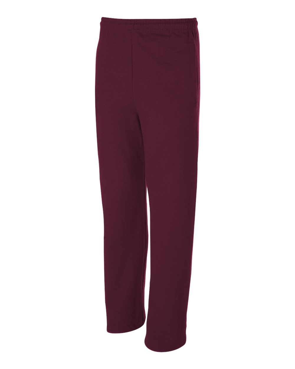 Unisex NuBlend® Open-Bottom Sweatpants with Pockets - Side - B23435538 - Maroon