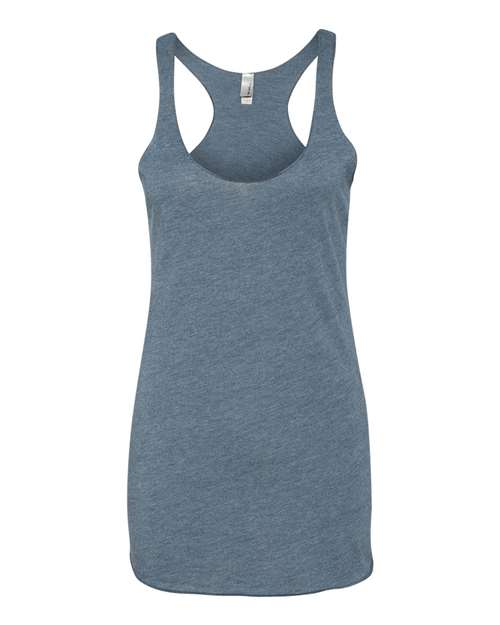 Women’s Triblend Racerback Tank - Front - B88218682 - Indigo