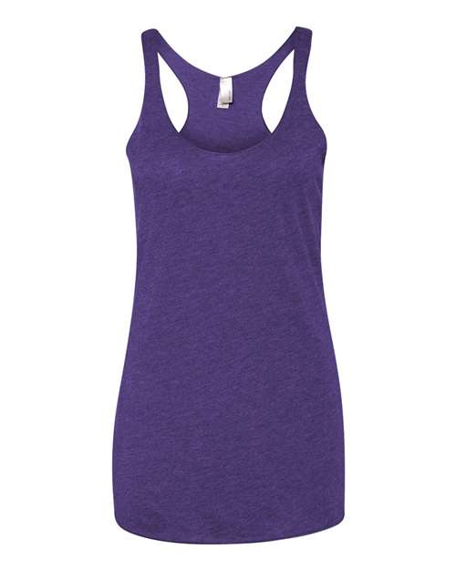 Women’s Triblend Racerback Tank - Front - B88218672 - Purple Rush