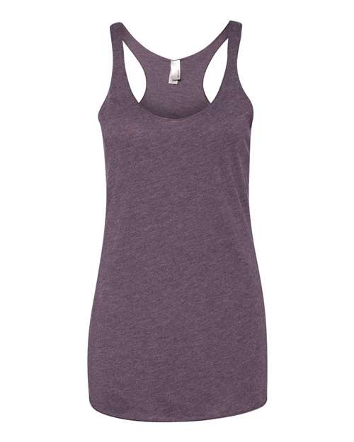Women’s Triblend Racerback Tank - Front - B88218282 - Vintage Purple