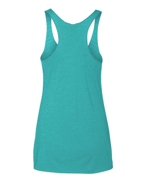 Women’s Triblend Racerback Tank - Back - B88218972 - Tahiti Blue