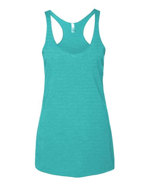 Women’s Triblend Racerback Tank - Front - B88218972 - Tahiti Blue