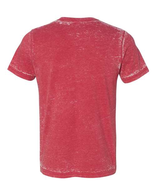 Texture Tee - Back - B03306222 - Red Acid Wash