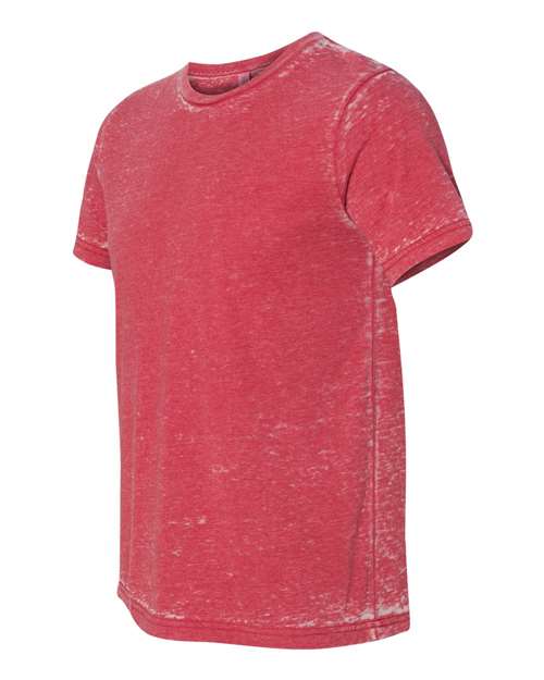 Texture Tee - Side - B03306222 - Red Acid Wash