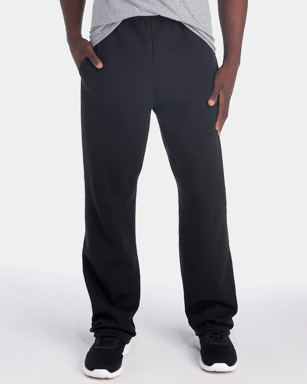 Unisex NuBlend® Open-Bottom Sweatpants with Pockets - styleImage