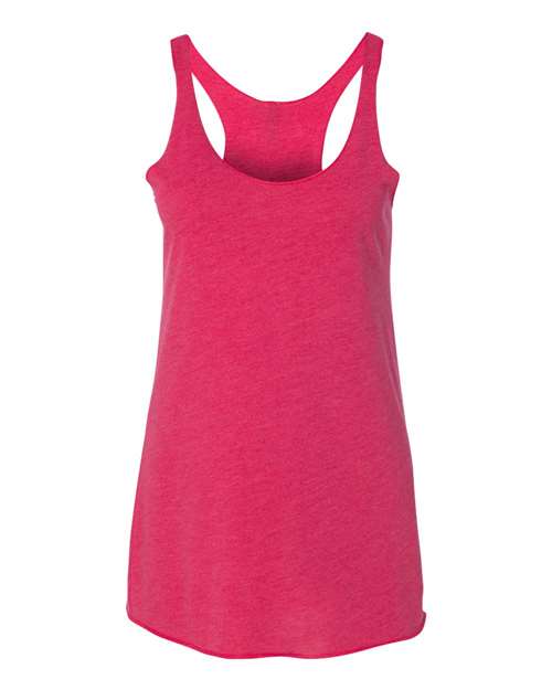 Women’s Triblend Racerback Tank - Front - B88218692 - Vintage Shocking Pink