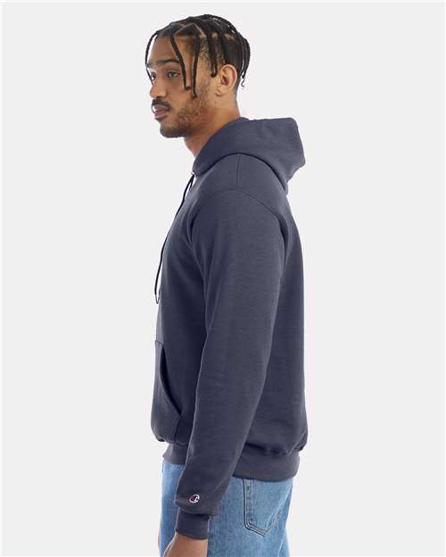 Powerblend® Hooded Sweatshirt - OnModelSide - B22884643 - Navy Heather