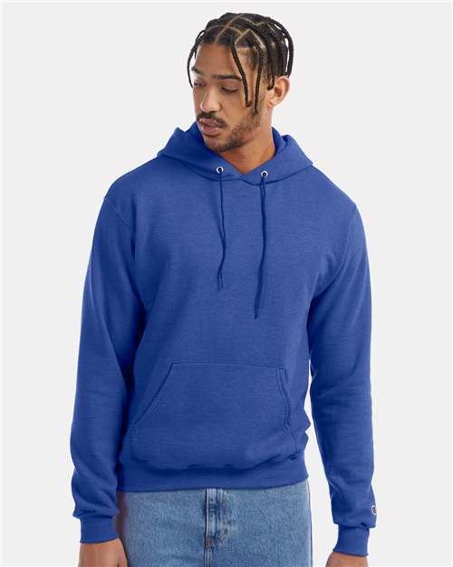 Powerblend® Hooded Sweatshirt - OnModelFront - B22884783 - Royal Blue Heather