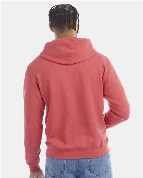Powerblend® Hooded Sweatshirt - OnModelBack - B22884713 - Scarlet Heather