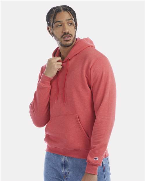 Powerblend® Hooded Sweatshirt - OnModelSide - B22884713 - Scarlet Heather