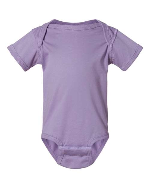 Infant Fine Jersey Bodysuit - Front - B33438211 - Lavender