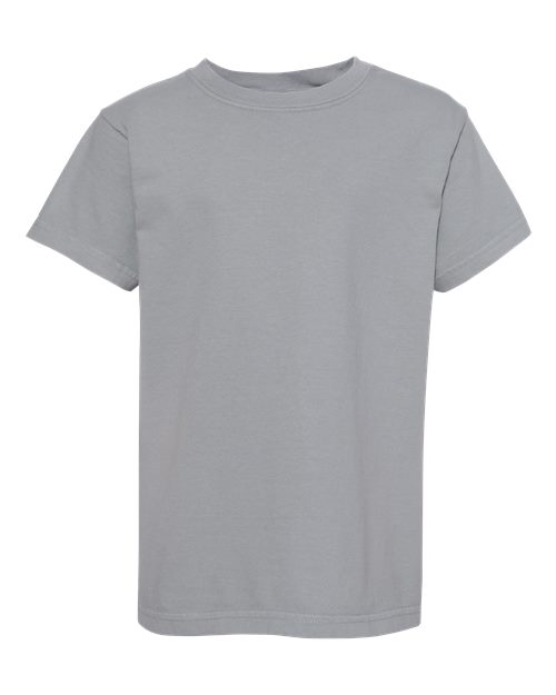 Garment-Dyed Youth Heavyweight T-Shirt - Front - B31608592 - Granite