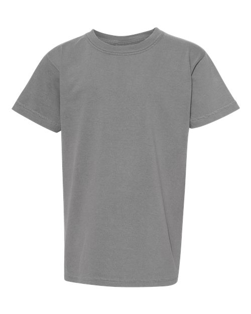 Garment-Dyed Youth Heavyweight T-Shirt - Front - B31608351 - Grey