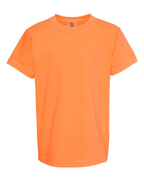 Garment-Dyed Youth Heavyweight T-Shirt - Front - B31608332 - Melon
