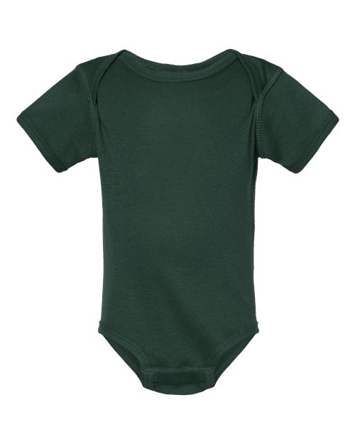Infant Baby Rib Bodysuit - Front - B30238541 - Forest