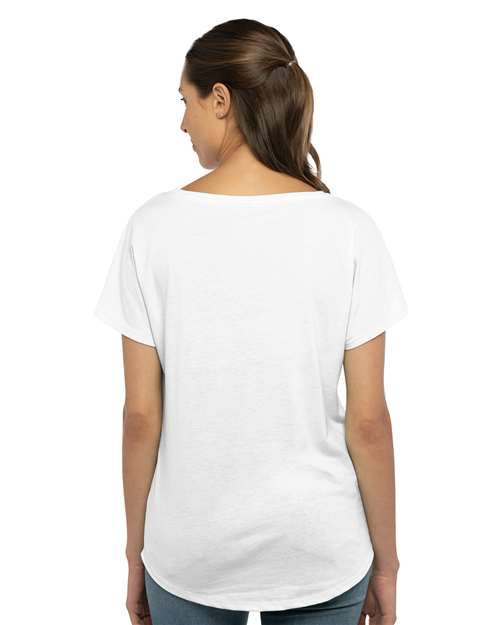 Women's Ideal Dolman T-Shirt - OnModelBack - B38318006 - White
