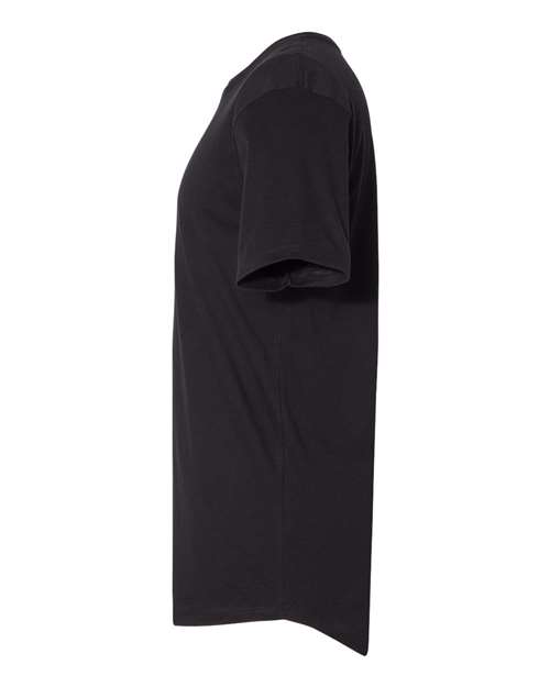 Cotton Long Body T-Shirt - DirectSide - B38618502 - Black