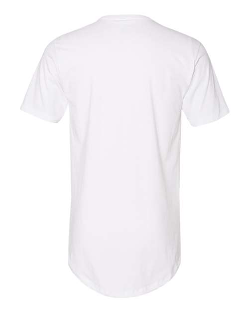 Cotton Long Body T-Shirt - Back - B38618002 - White