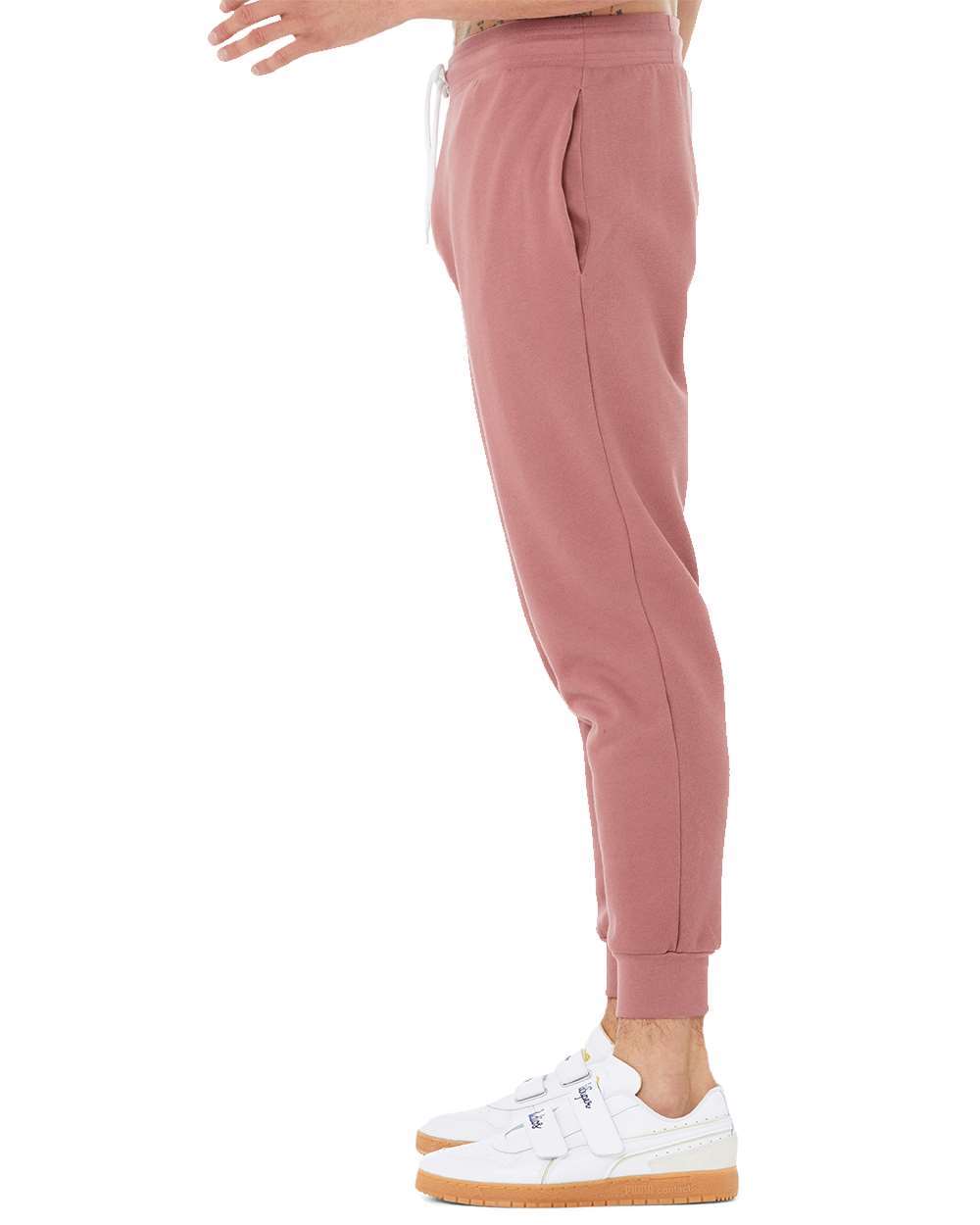Unisex Sponge Fleece Jogger Sweatpants - OnModelSide - B36806572 - Mauve