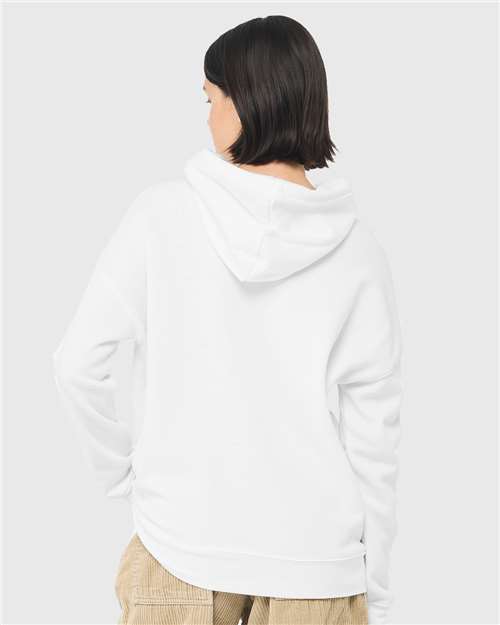 Sponge Fleece Drop Shoulder Hoodie - OnModelBack - B36906002 - White