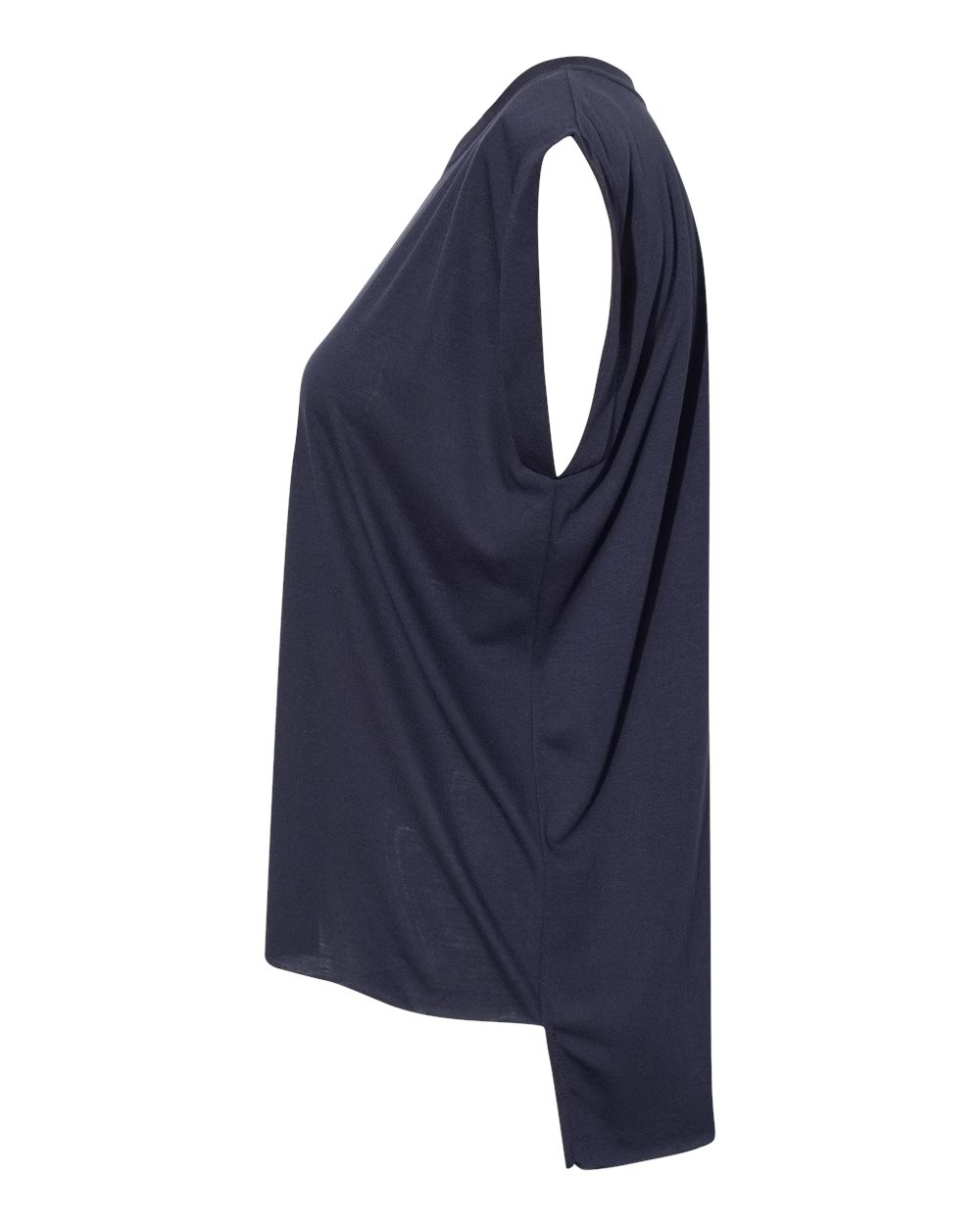 Women’s Flowy Rolled Cuffs Muscle Tee - DirectSide - B11406864 - Midnight