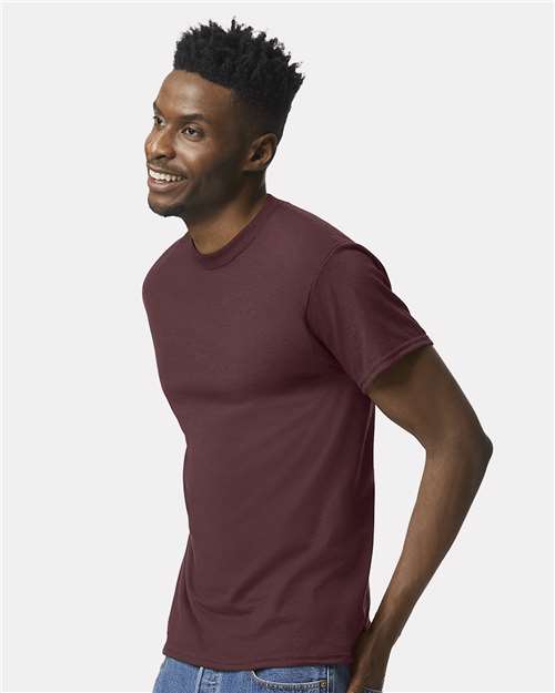 DryBlend® T-Shirt - OnModelSide - B06560523 - Dark Maroon
