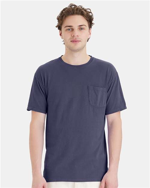 Garment-Dyed Pocket T-Shirt - OnModelFront - B35200683 - Anchor Slate