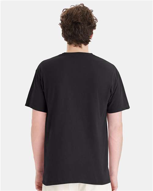 Garment-Dyed Pocket T-Shirt - OnModelBack - B35200503 - Black