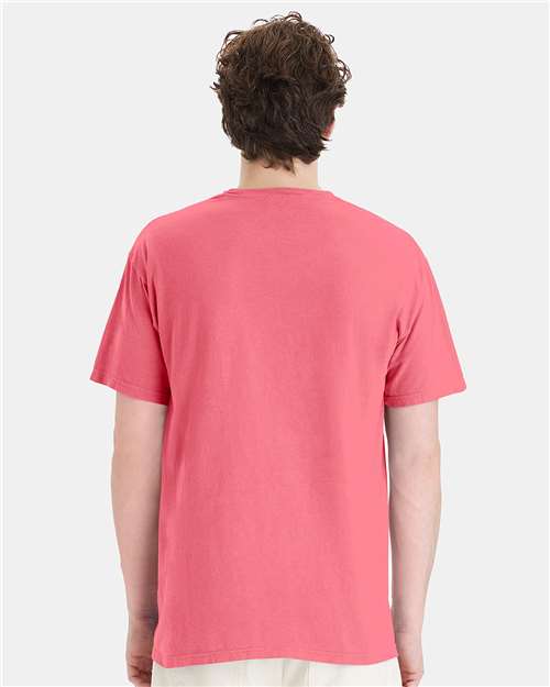 Garment-Dyed Pocket T-Shirt - OnModelBack - B35200273 - Coral Craze