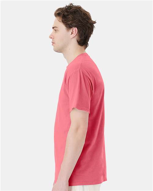 Garment-Dyed Pocket T-Shirt - OnModelSide - B35200273 - Coral Craze