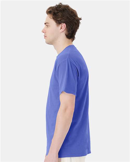 Garment-Dyed Pocket T-Shirt - OnModelSide - B35200813 - Deep Forte Blue