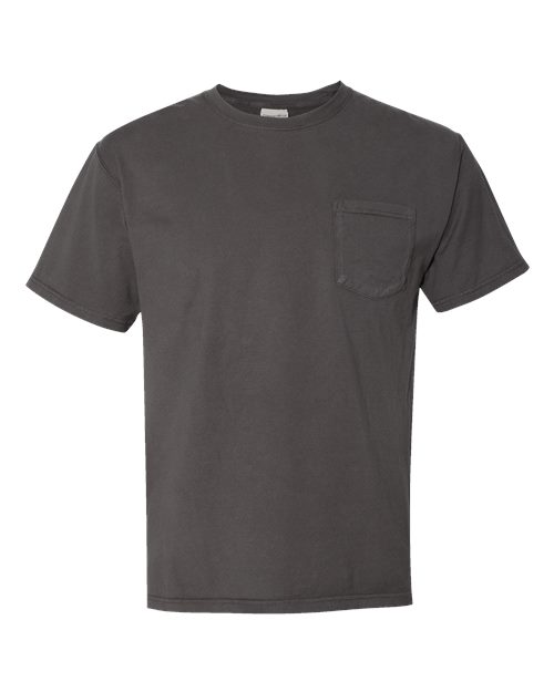 Garment-Dyed Pocket T-Shirt - Front - B35200093 - New Railroad Grey