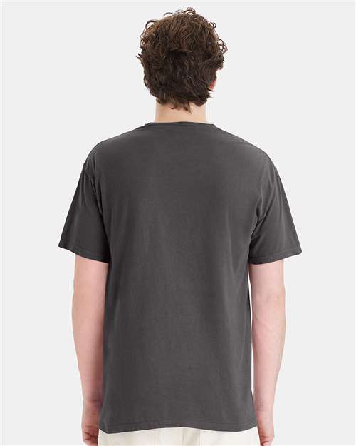 Garment-Dyed Pocket T-Shirt - OnModelBack - B35200093 - New Railroad Grey