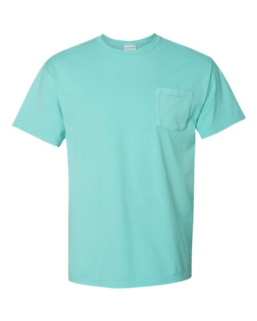 Garment-Dyed Pocket T-Shirt - Front - B35200873 - Mint