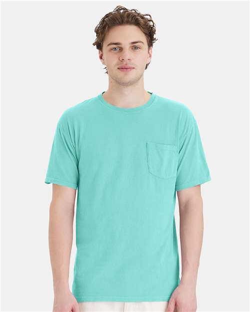 Garment-Dyed Pocket T-Shirt - OnModelFront - B35200873 - Mint