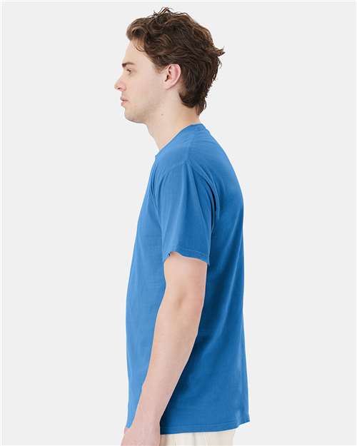 Garment-Dyed Pocket T-Shirt - OnModelSide - B35200253 - Summer Sky Blue