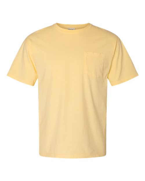 Garment-Dyed Pocket T-Shirt - Front - B35200403 - Summer Squash Yellow
